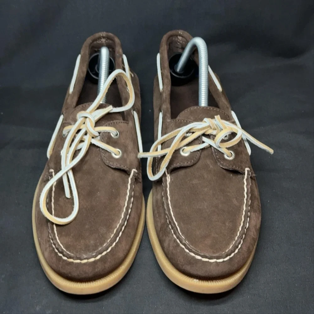 Sperry Top-Sider Shoes Mens Size 10.5 Brown Suede Boat Deck Moccasin Casual